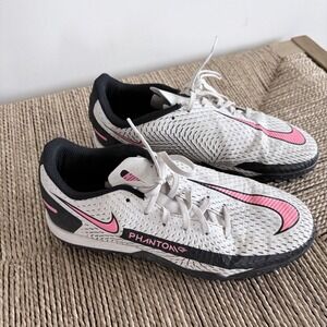 Nike Phantom GT Soccer Shoes White Pink - Size 3.5 Youth